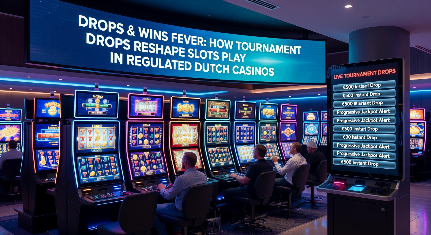 Grafiek met stijgende participatiecijfers voor Drops & Wins-toernooien in Nederlandse online casinos, inclusief leaderboard en prijsuitkeringen