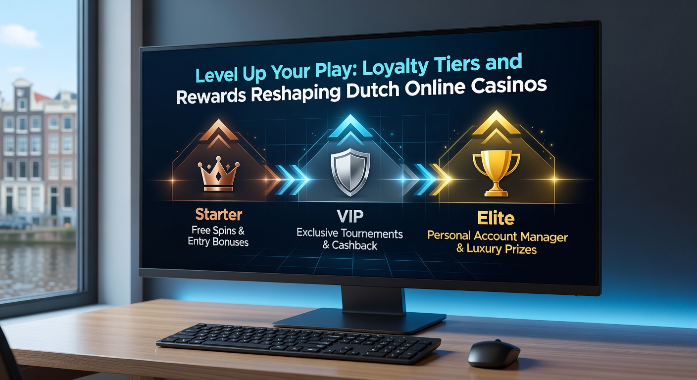 Grafiek met loyaliteitstiers en bijbehorende rewards in Nederlandse online casinos, inclusief cashback-percentages en VIP-voordelen